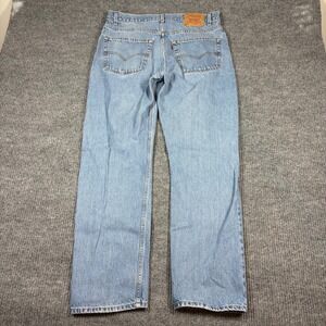Vintage Levis 505 Jeans Men's 38x32 Regular Fit Straight Leg Light Wash Denim